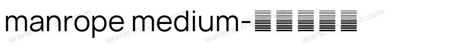 manrope medium字体转换